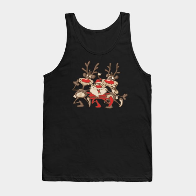 Santa Reindeer Party Tank Top by madmonkey